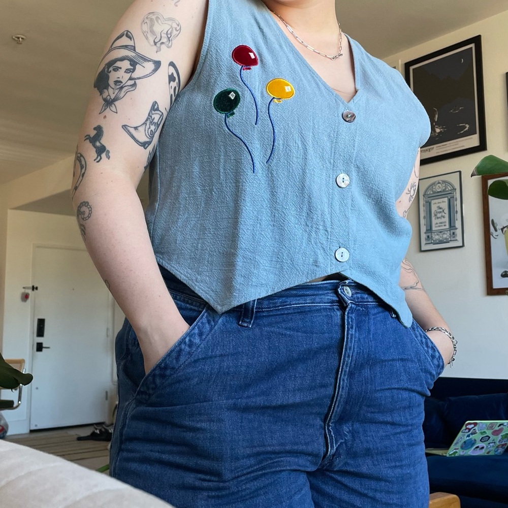 Fashion Brand Company Linen Balloon Vest